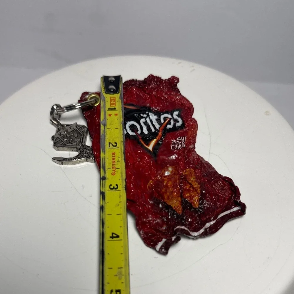 Handmade Doritos Bag Keychain Knights of Columbus Anchor Red Silver